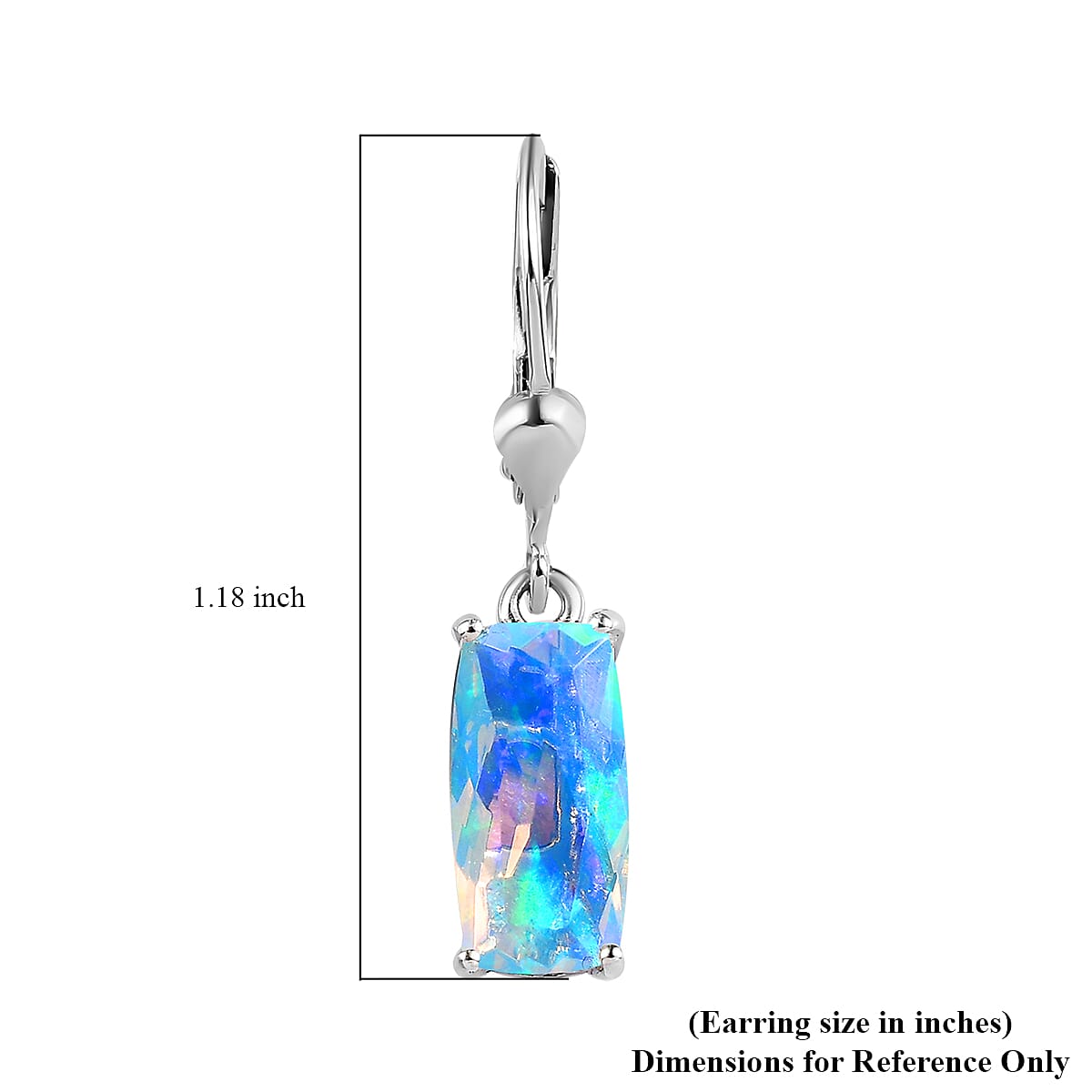 D'Joy AAA Ethiopian Welo Opal Lever Back Earrings in Platinum Over Sterling Silver 3.25 ctw image number 5