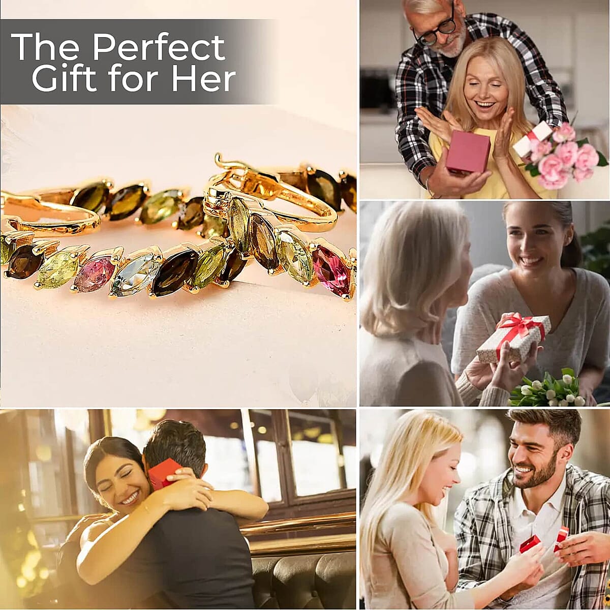 D'Joy Multi-Tourmaline Inside Out Hoop Earrings, Vermeil Yellow Gold Over Sterling Silver Hoop Earrings, Multi Tourmaline Earrings, In Out Hoops 9.40 ctw image number 3