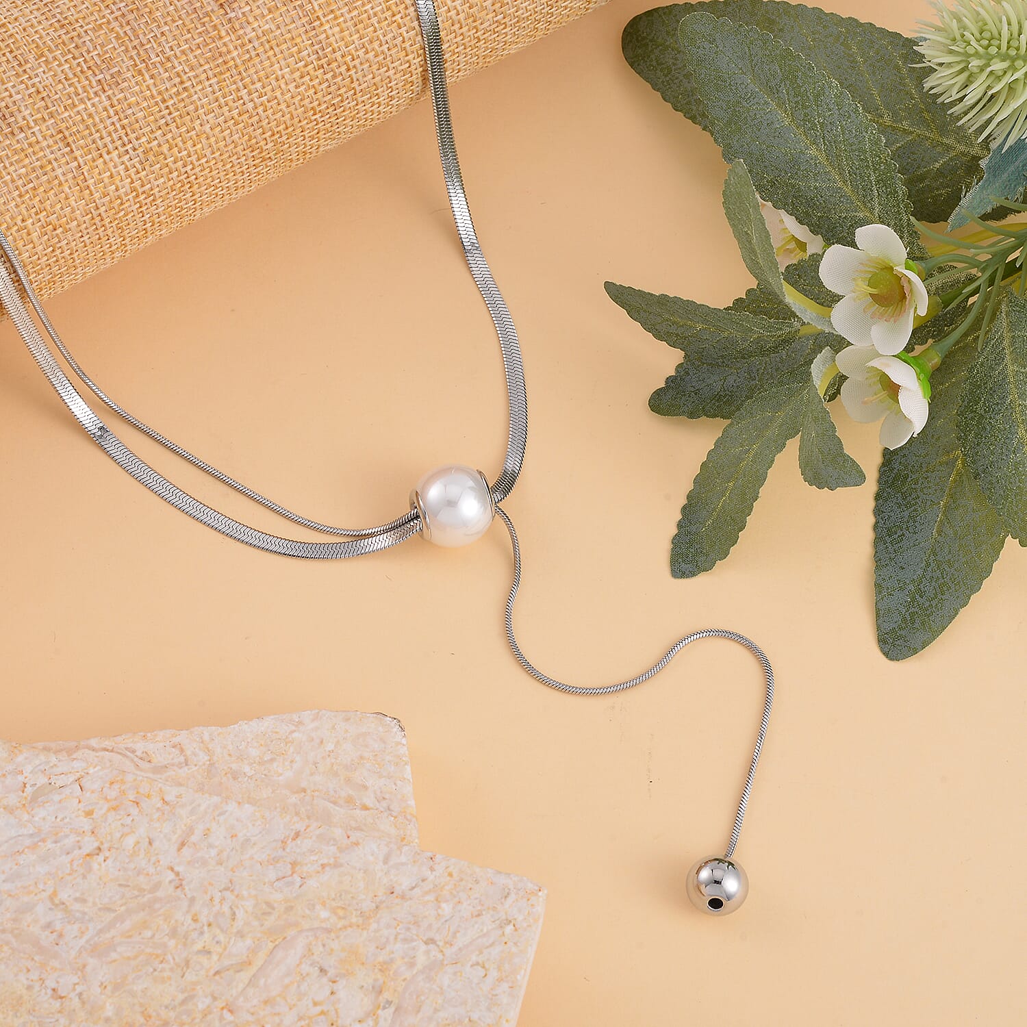 White Shell Pearl Necklace