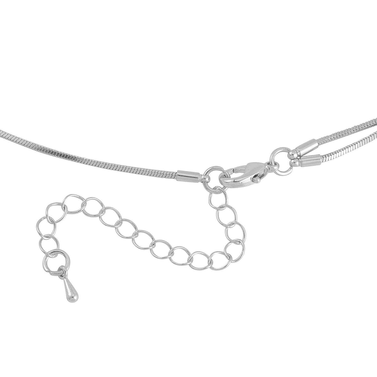 White Shell Pearl Necklace Silvertone