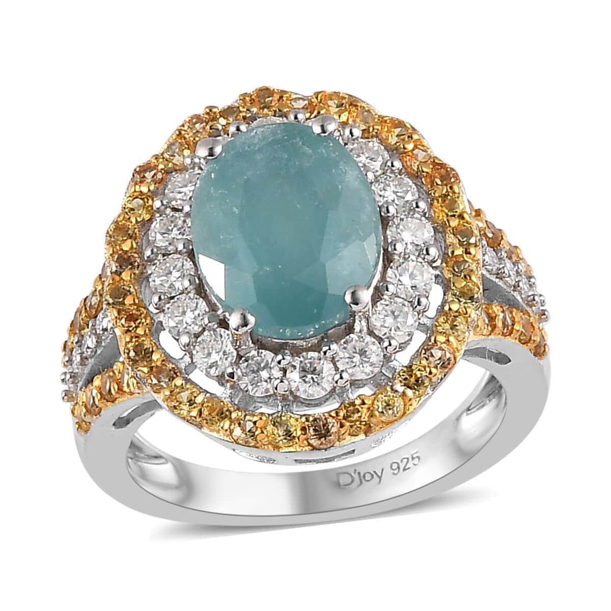 Grandidierite and Multi Gemstone Cocktail Ring in 14K YG and Platinum Over Sterling Silver (Size 10.0) 4.00 ctw image number 0