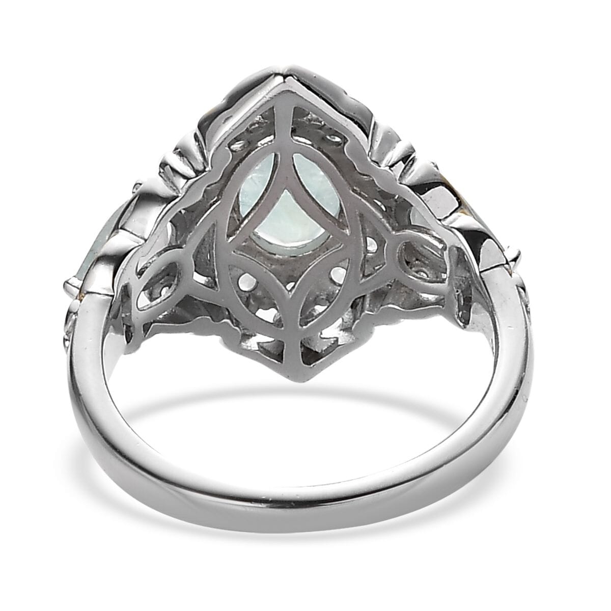 Grandidierite Ring in Vermeil Yellow Gold and Platinum Over Sterling Silver 2.60 ctw image number 4