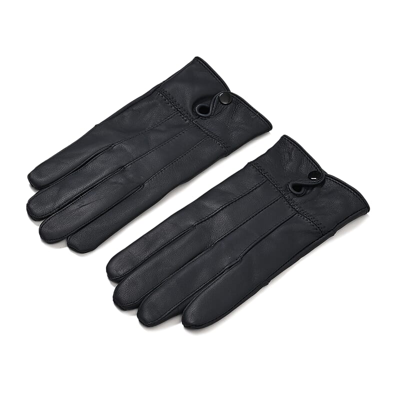Blue Sheep Leather Gloves with first 2 fingers Screen Touch