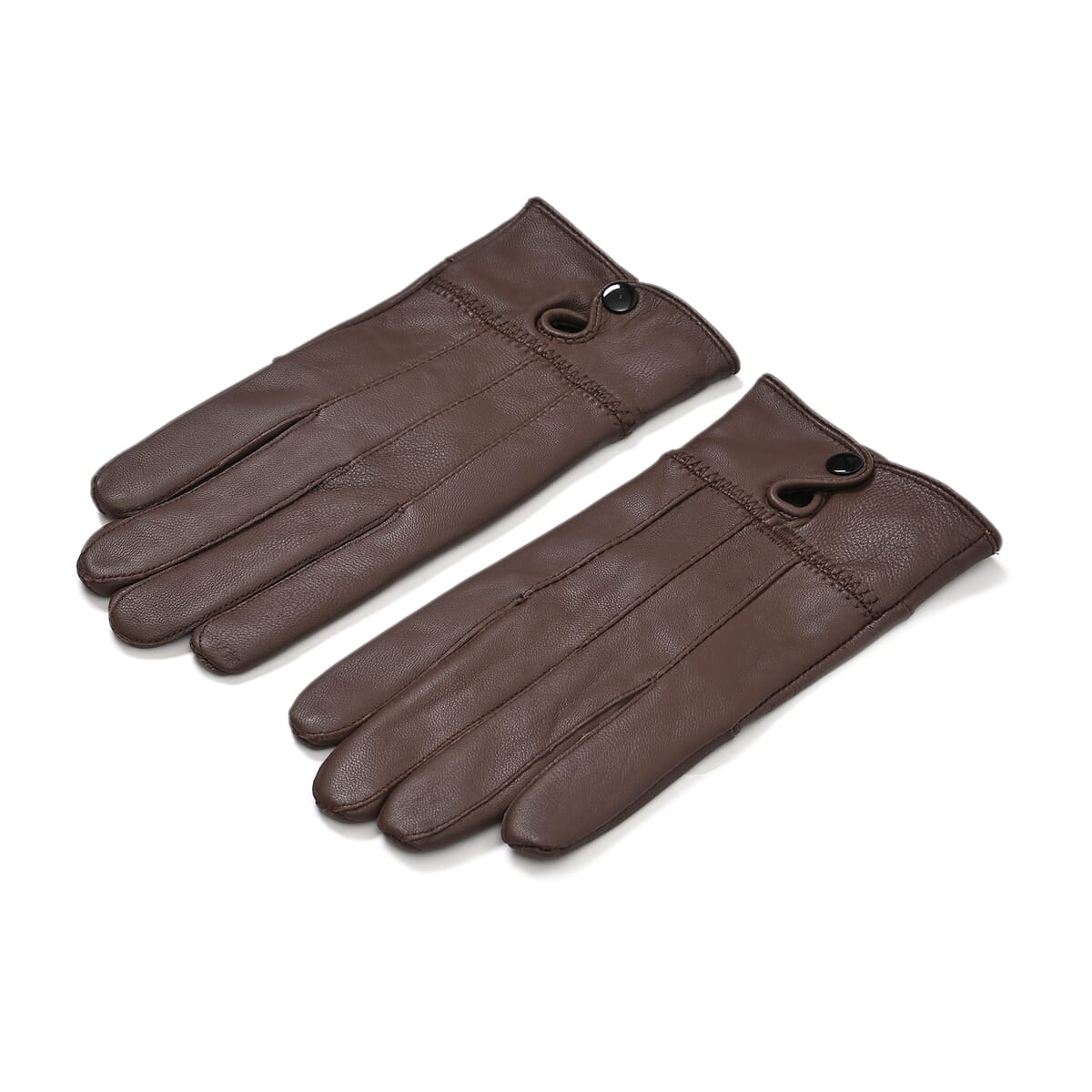 Brown Sheep Leather Gloves with first 2 fingers Screen Touch image number 0