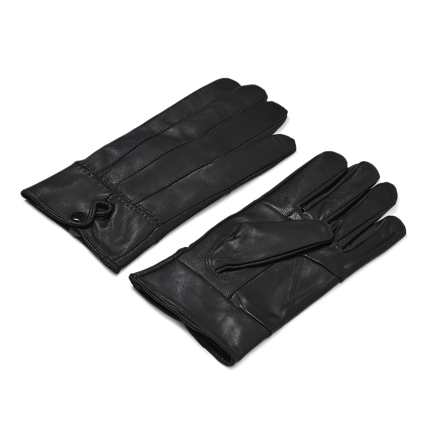 Black Sheep Leather Gloves with first 2 fingers Screen Touch