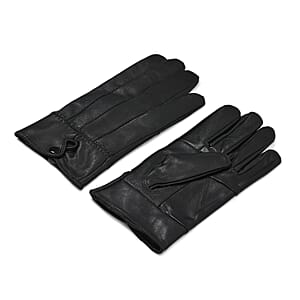 Black Sheep Leather Gloves with first 2 fingers Screen Touch