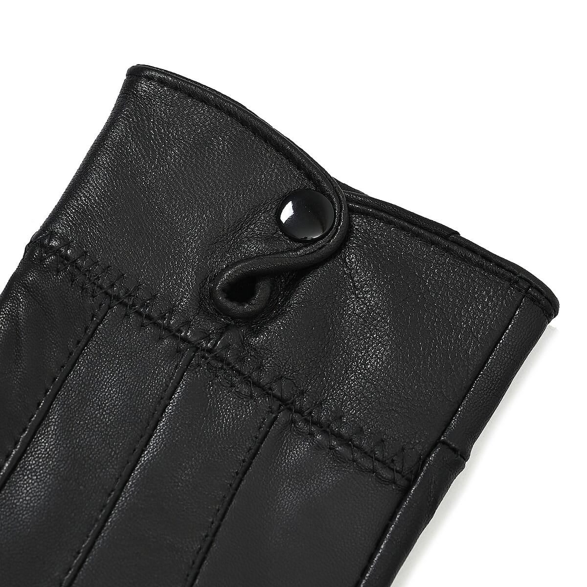 Black Sheep Leather Gloves with first 2 fingers Screen Touch image number 2