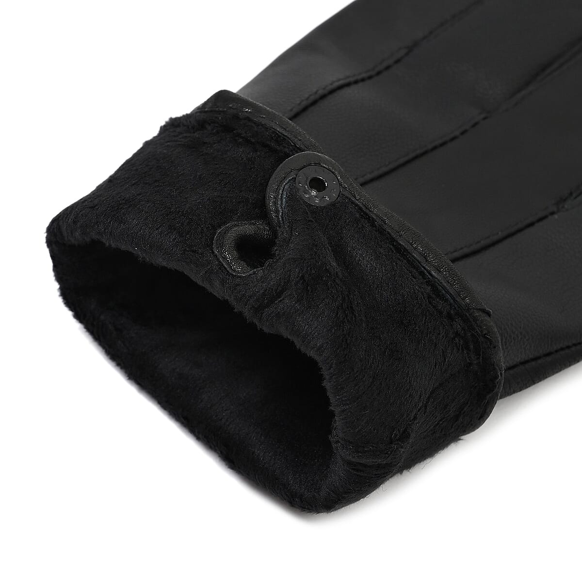 Black Sheep Leather Gloves with first 2 fingers Screen Touch image number 3