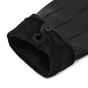 Black Sheep Leather Gloves with first 2 fingers Screen Touch