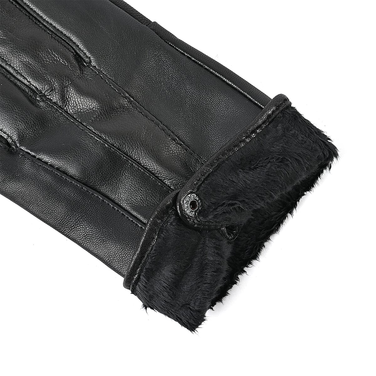 Black Sheep Leather Gloves with first 2 fingers Screen Touch image number 4