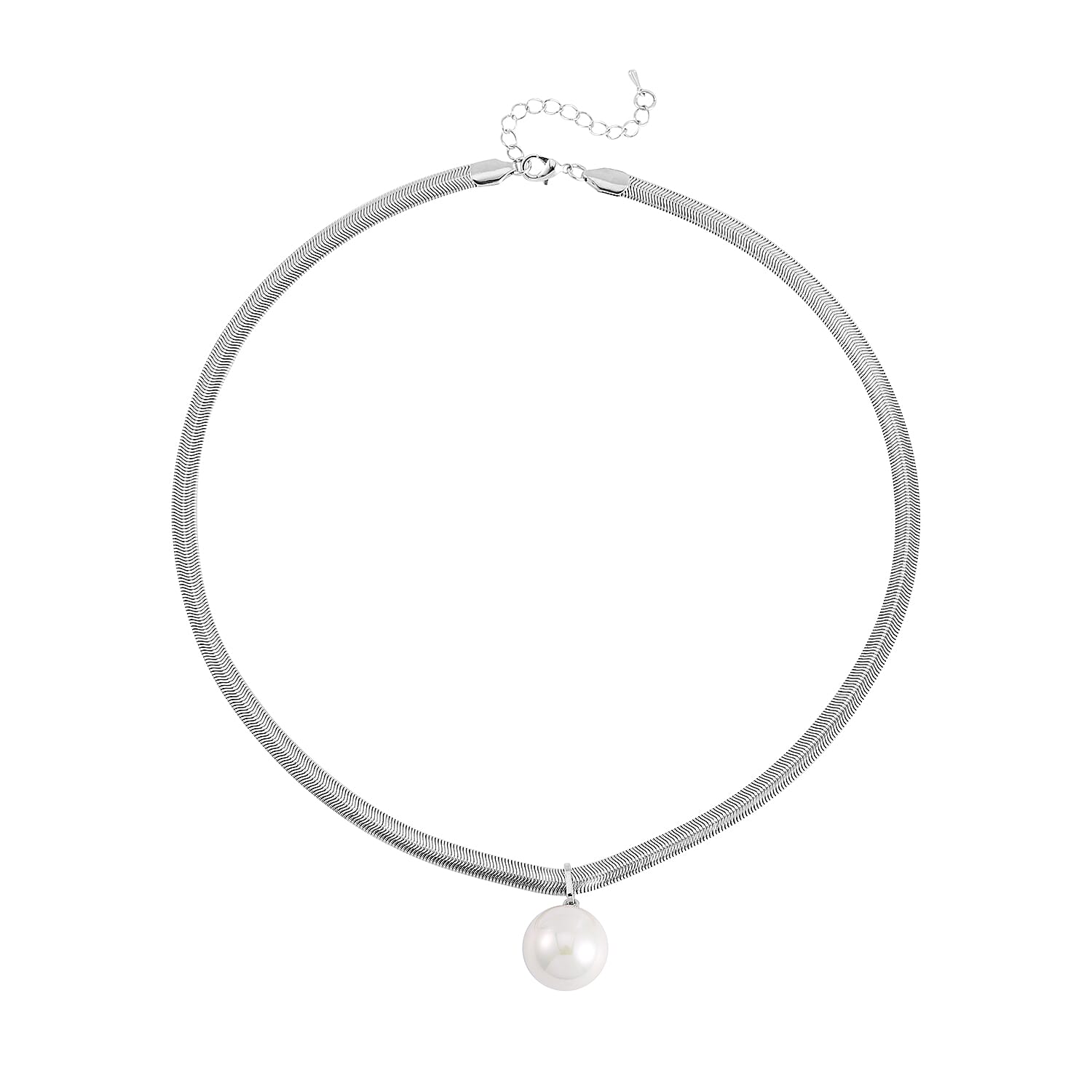White Shell Pearl Necklace 20-22 Inches