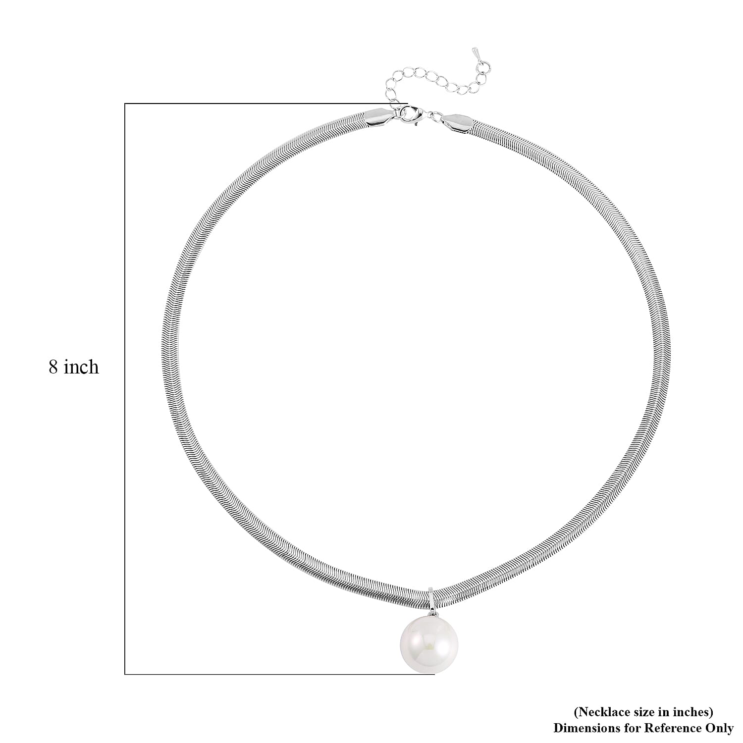 White Shell Pearl Necklace 20-22 Inches