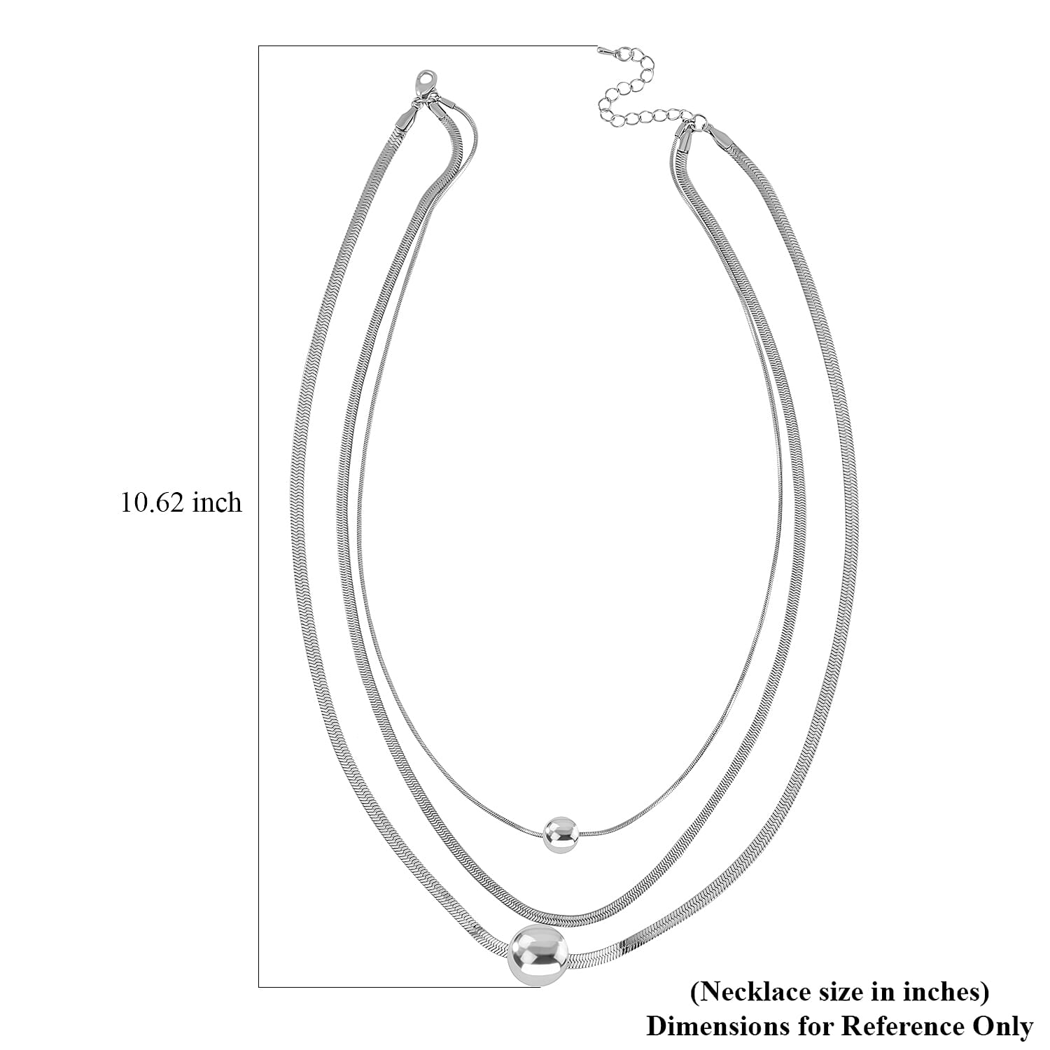 Snake Chain Necklace 20-22 Inches in Silvertone