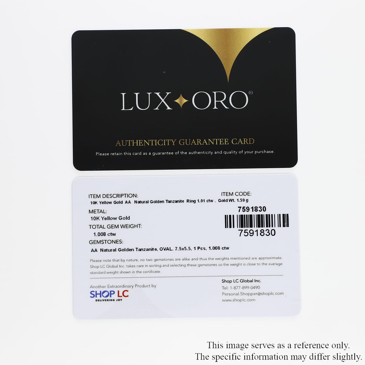 Mirage Collection Luxoro 10K Yellow Gold Premium Golden Tanzanite Solitaire Ring (Size 10.0) 1.00 ctw image number 6