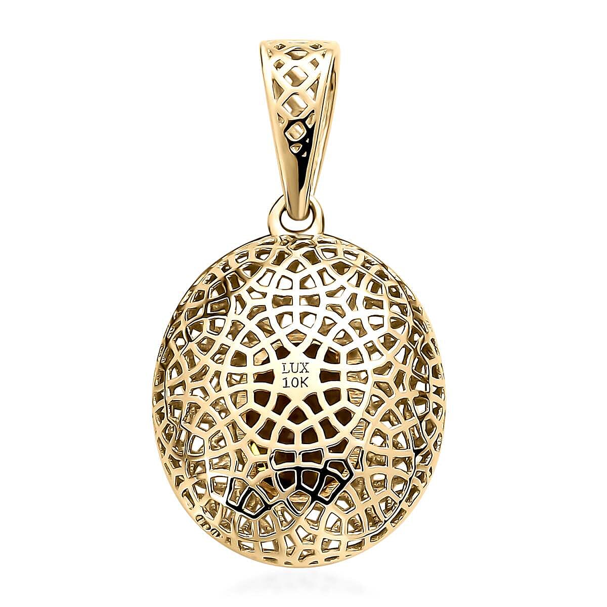 Mirage Collection Luxoro 10K Yellow Gold Premium Golden Tanzanite Pendant 1.00 ctw