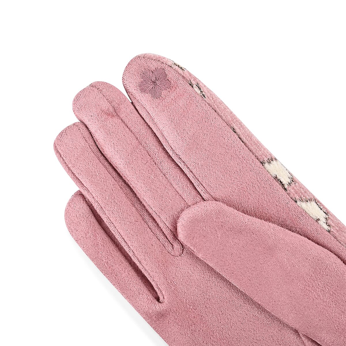 Set of 2 Red Snake and Pink Leopard Printed Gloves with Touchscreen Functionality – One Size Fits Most image number 6