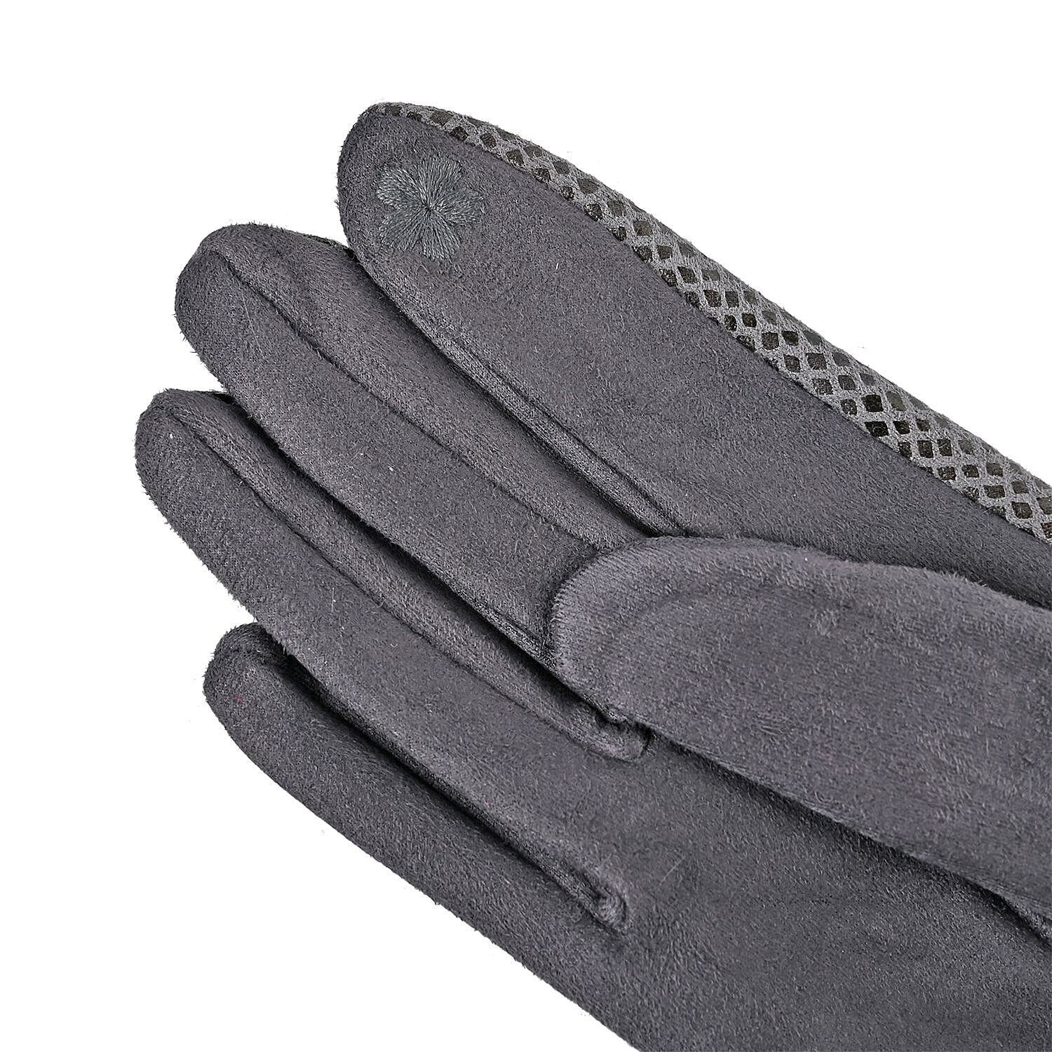Set of 2 Gray Snake and Gray Leopard Printed Gloves with Touchscreen Functionality – One Size Fits Most
