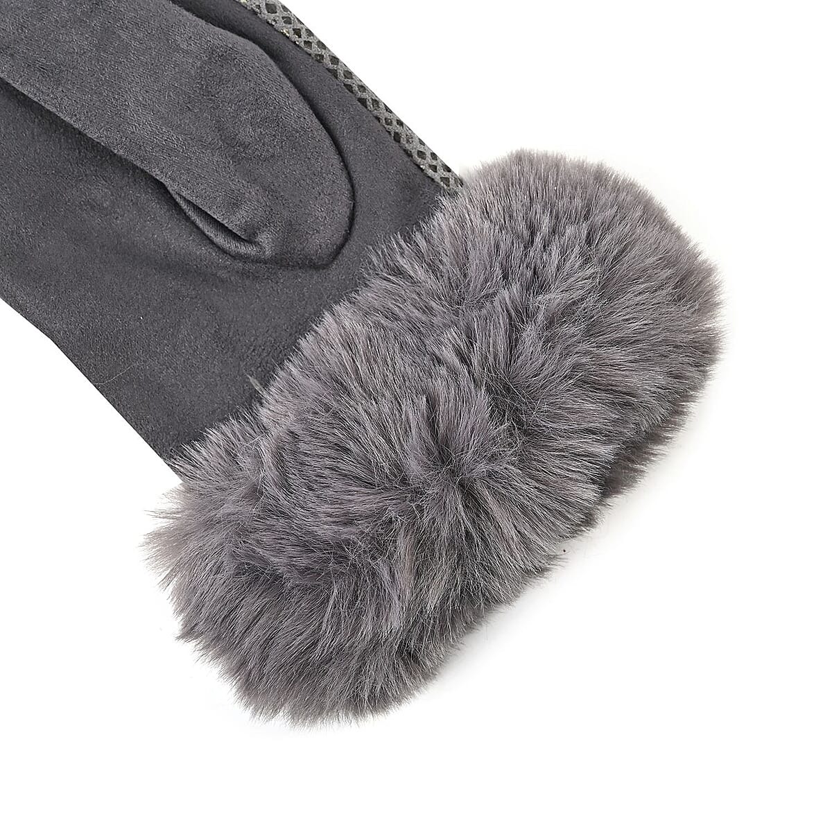 Set of 2 Gray Snake and Gray Leopard Printed Gloves with Touchscreen Functionality &ndash; One Size Fits Most image number 3