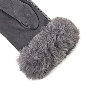 Set of 2 Gray Snake and Gray Leopard Printed Gloves with Touchscreen Functionality &ndash; One Size Fits Most