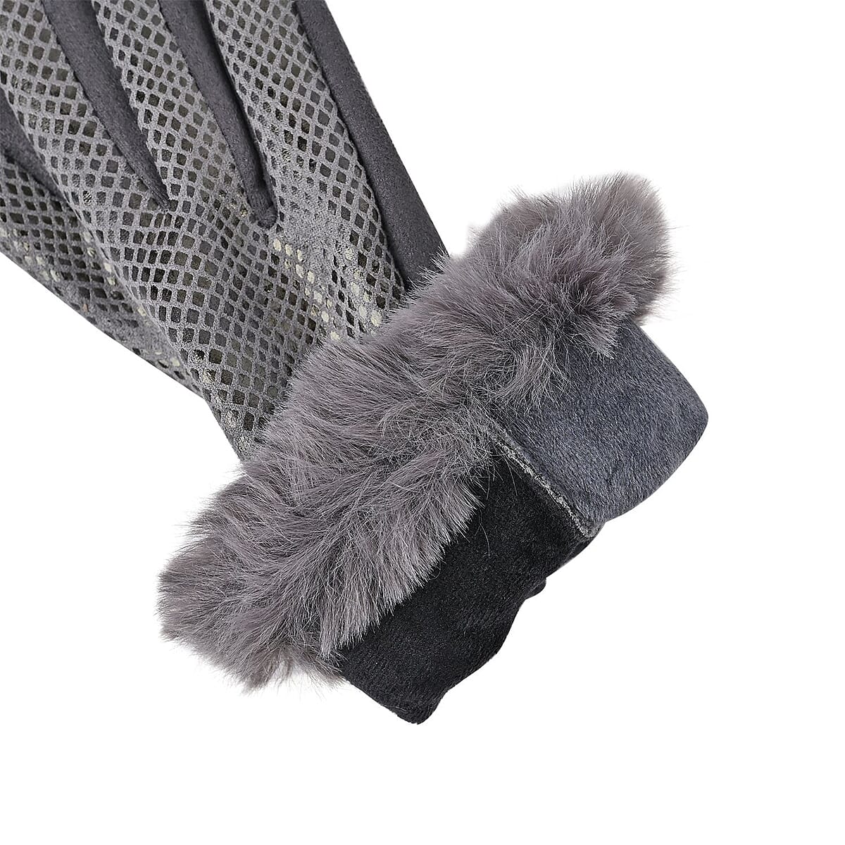 Set of 2 Gray Snake and Gray Leopard Printed Gloves with Touchscreen Functionality &ndash; One Size Fits Most image number 4