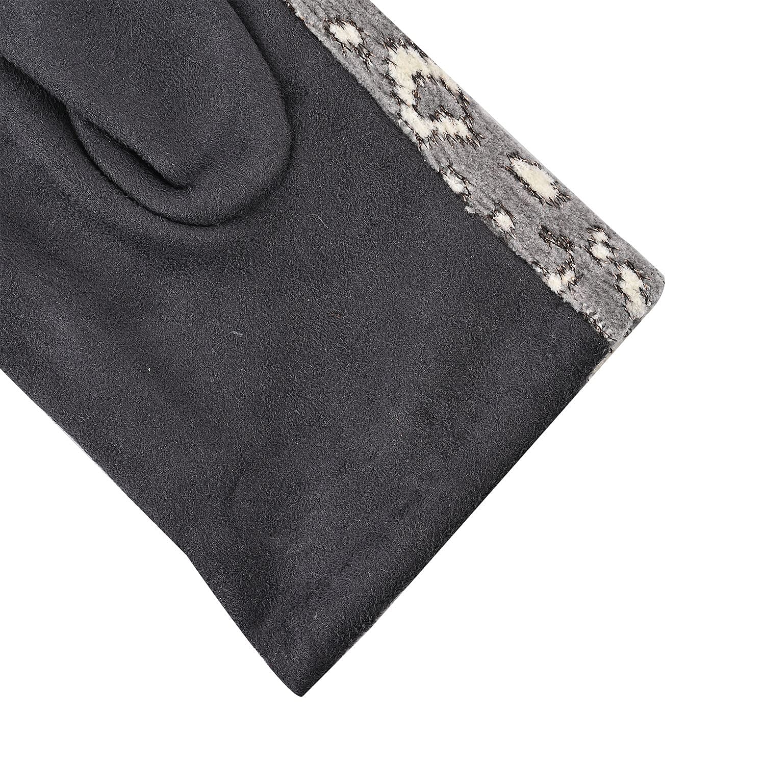 Set of 2 Gray Snake and Gray Leopard Printed Gloves with Touchscreen Functionality – One Size Fits Most