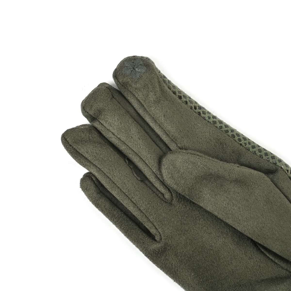 Set of 2 Green Snake and Beige Leopard Printed Gloves with Touchscreen Functionality – One Size Fits Most image number 2