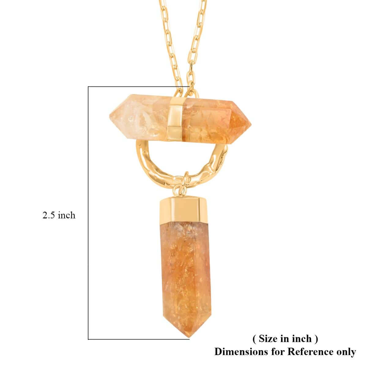 Made in Brazil Citrine Necklace 34.50 Inches in Goldtone 119.50 ctw image number 3