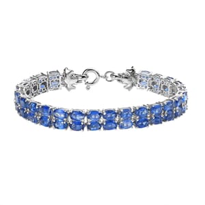 Himalayan Kyanite Double-Row Bracelet in Platinum Over Sterling Silver (8.00 In) 32.40 ctw