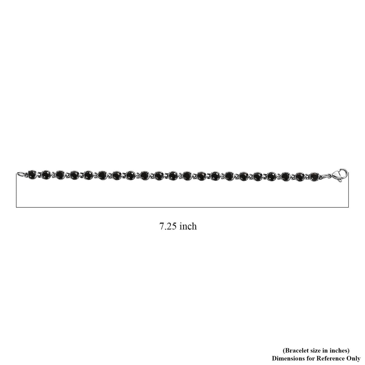 Elite Shungite Bracelet in Stainless Steel (7.25 In) 3.00 ctw image number 4