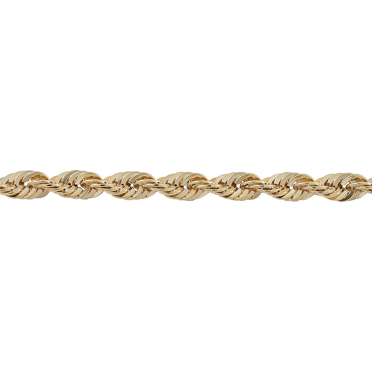 10K Yellow Gold 3.3mm Quint Rope Chain Bracelet (8.00 In) 2.30 Grams image number 2