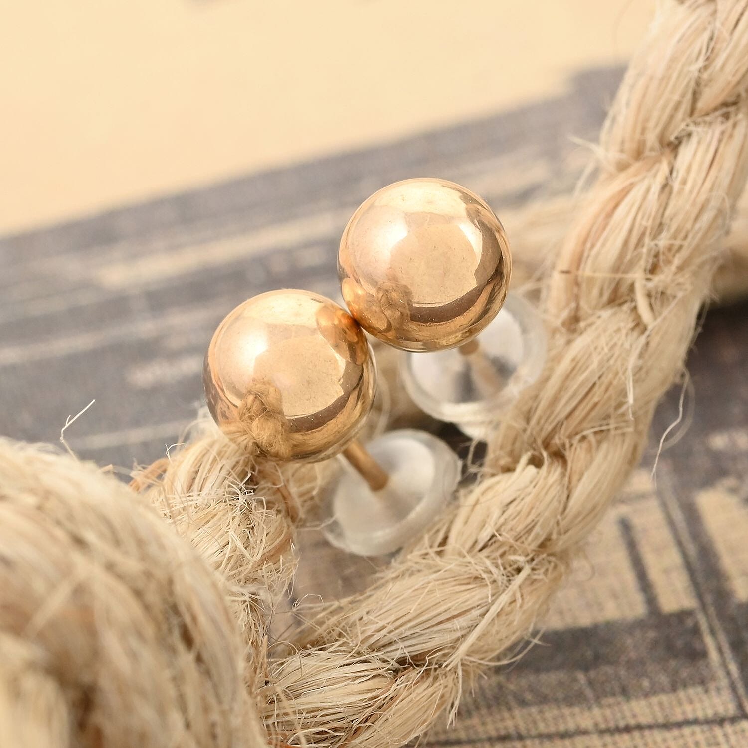 10K Yellow Gold 5mm Stud Earrings 0.12 Grams
