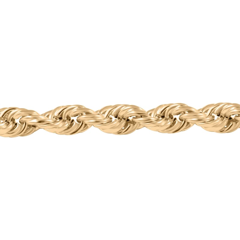 10K Yellow Gold 5.5mm Rope Chain Bracelet (8.00 In) 5.35 Grams