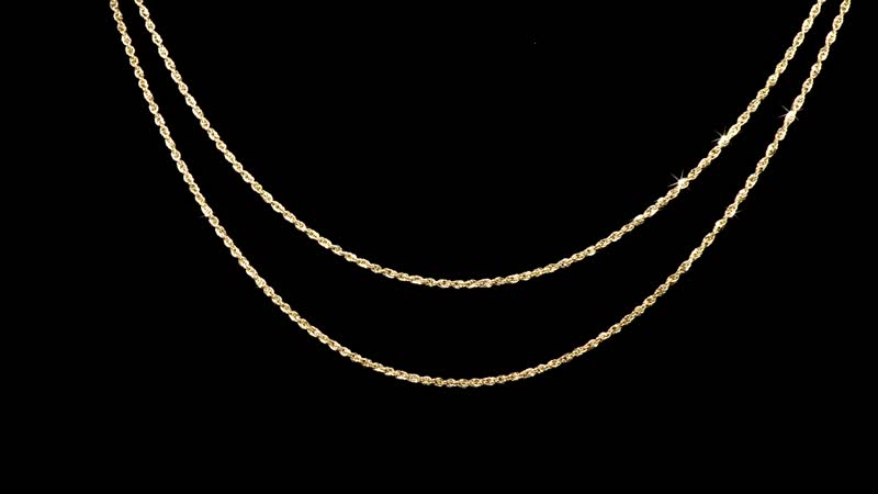 10K Yellow Gold 1.5mm Rope Chain Necklace 22 Inches 1.45 Grams