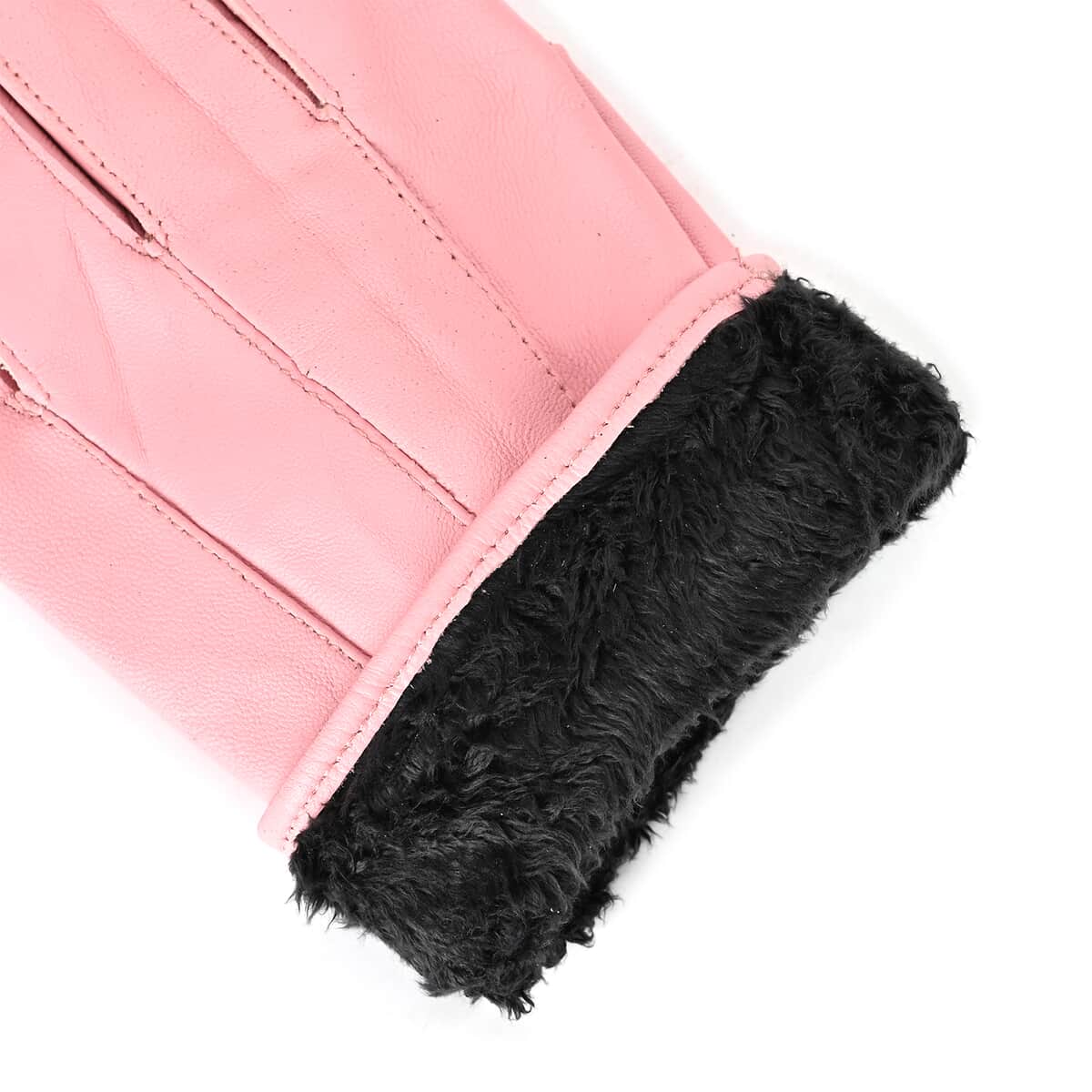 Pink Leather Soft and Warm Gloves with 5 Inches Handle Drop image number 4