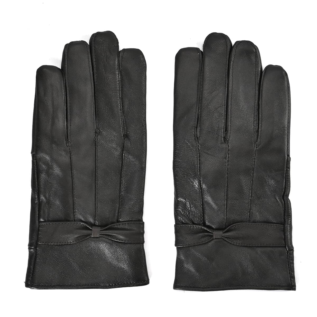 Brown Leather Soft and Warm Gloves with 5 Inches Handle Drop image number 1