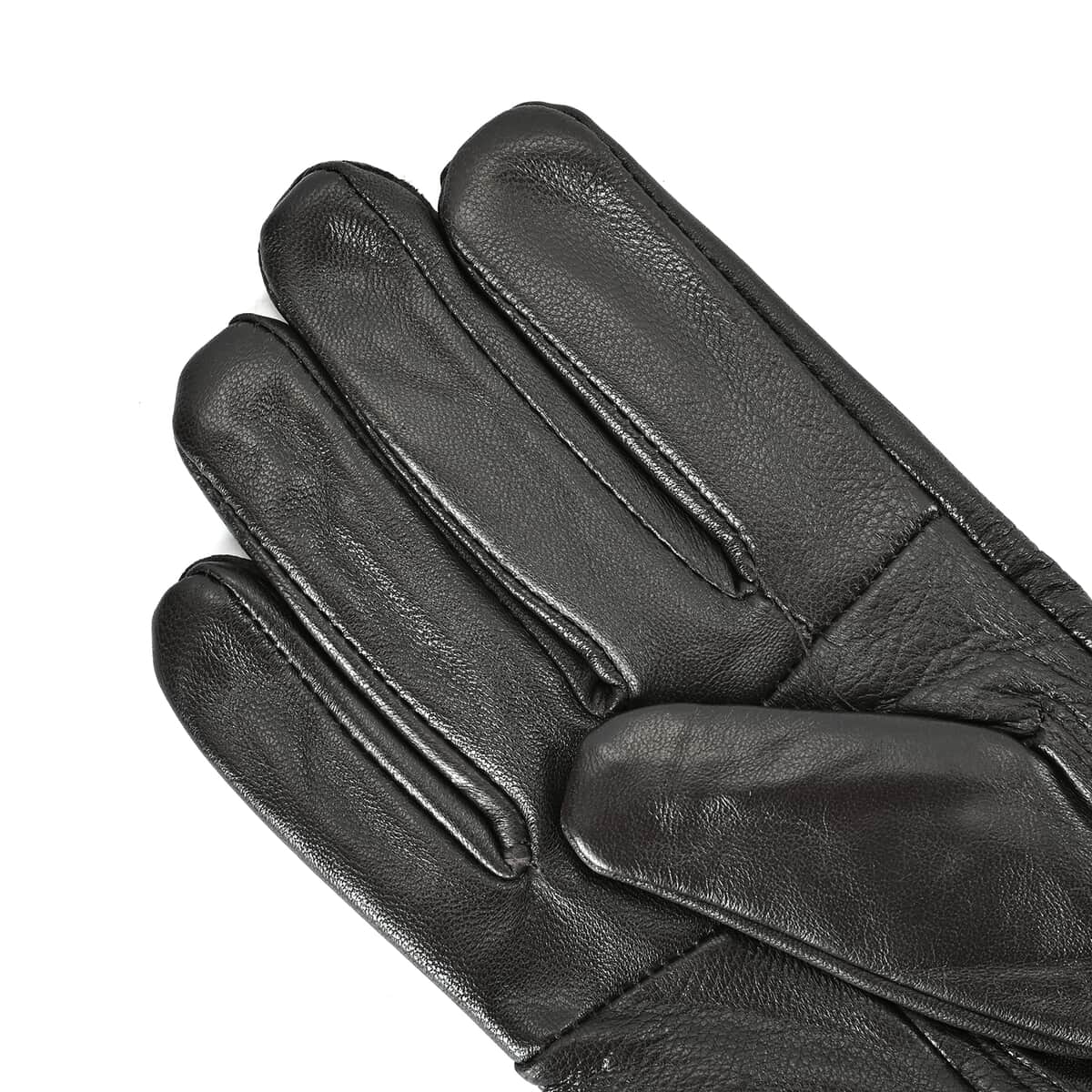 Brown Leather Soft and Warm Gloves with 5 Inches Handle Drop image number 2