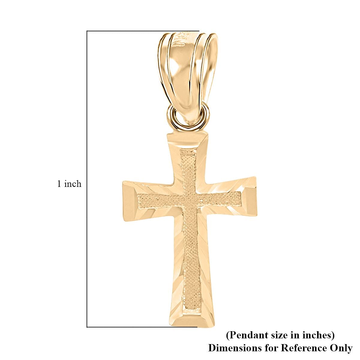 Made in America 10K Yellow Gold Cross Pendant 0.85 Grams