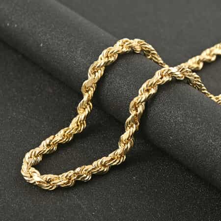  Moissanite Iced Clasp 14k Gold Over Stainless Steel Rope Chain  Necklace (4,5,6mm) (16, 4mm, 14K Gold): Clothing, Shoes & Jewelry