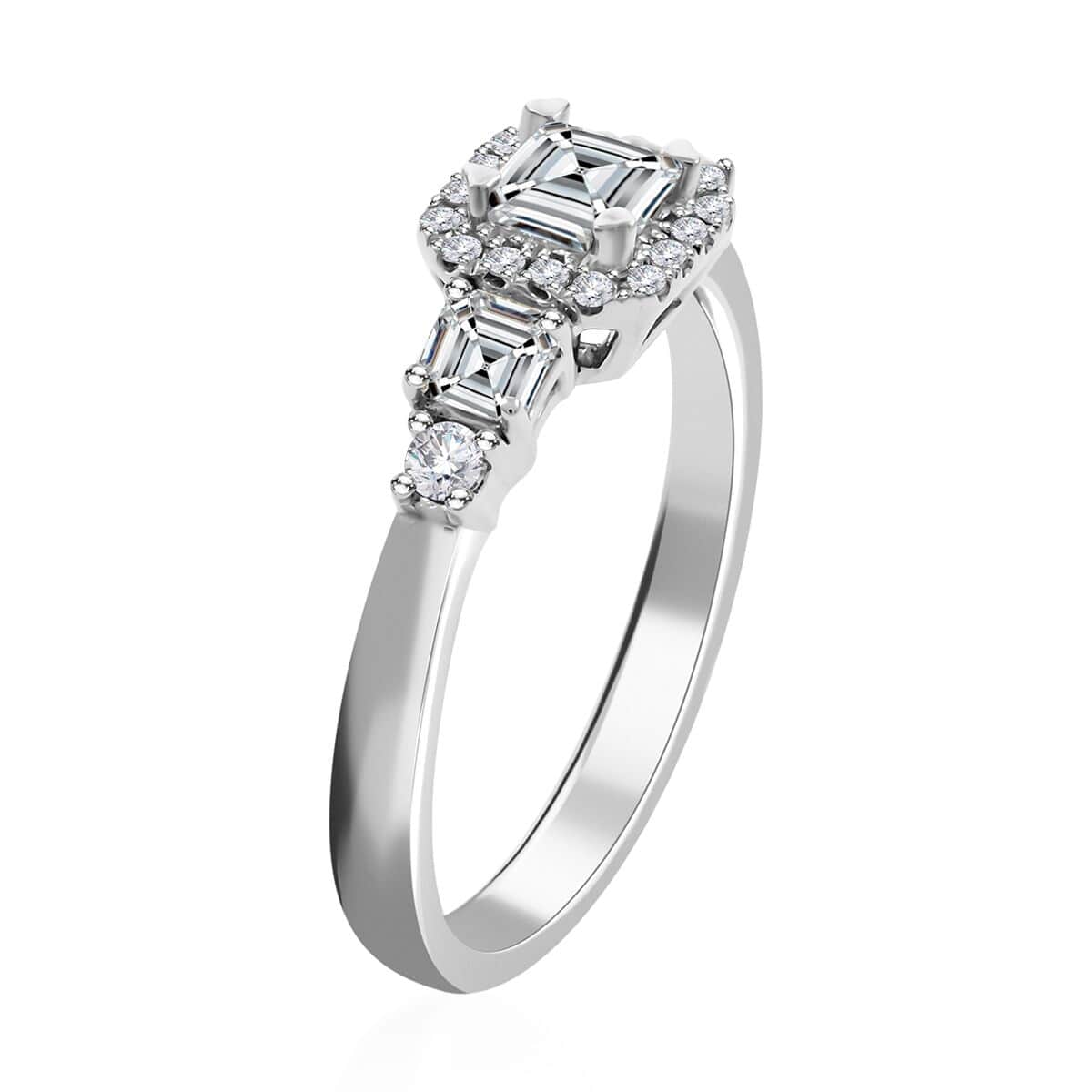 Modani 950 Platinum Diamond E-F VS Ring 5.25 Grams 0.90 ctw (Del. in 10-12 Days) image number 3