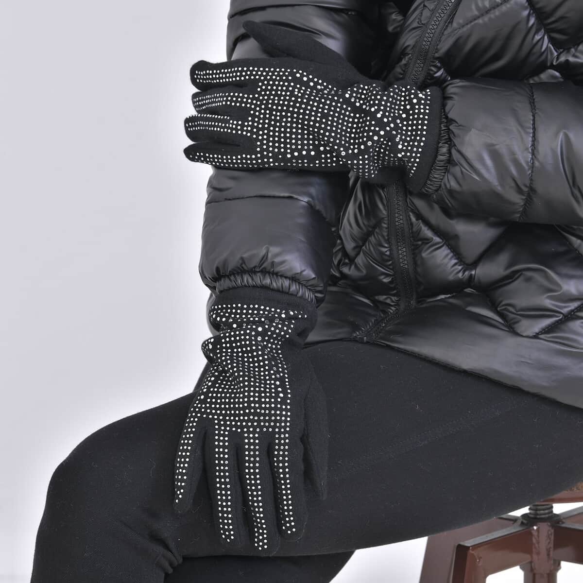 Cashmere Wool and Polyster Gloves image number 2