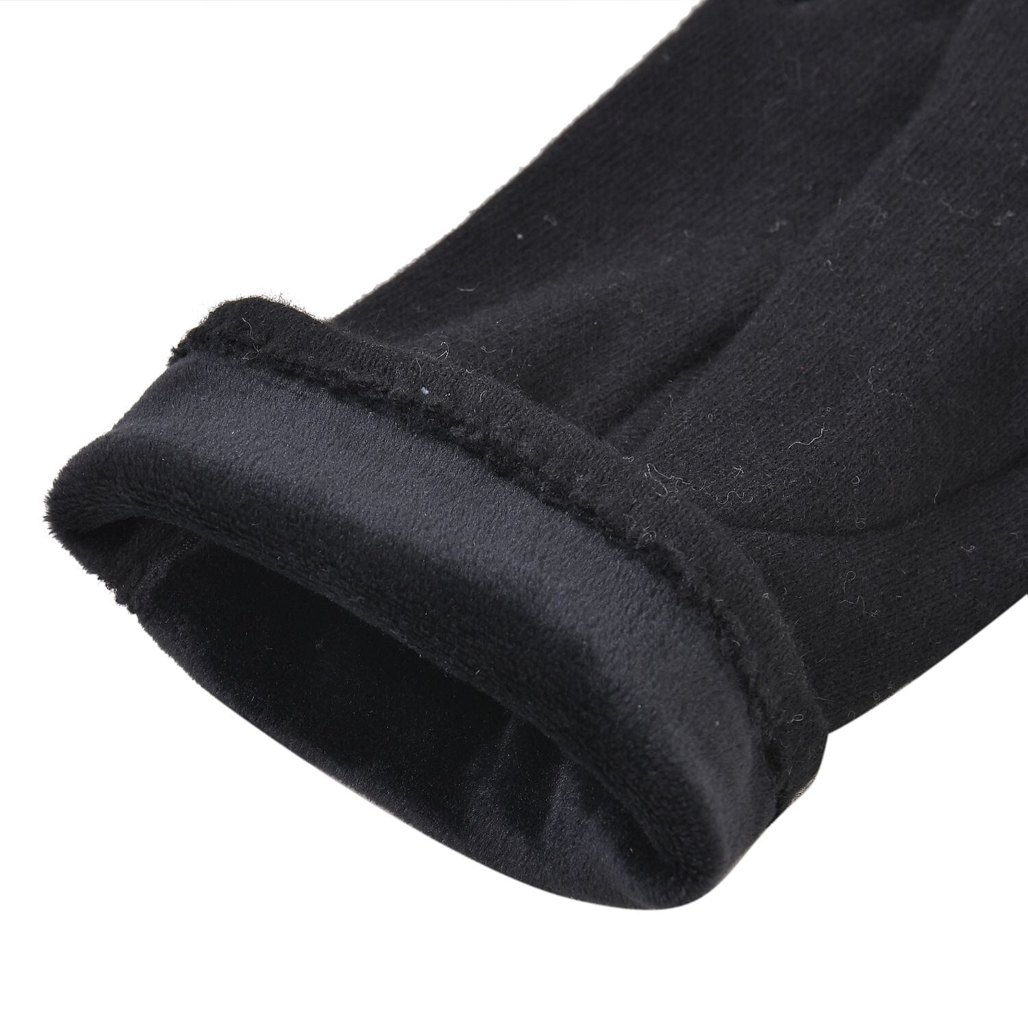 Black 70% Wool and 30% Polyester Gloves with Touch Screen Function