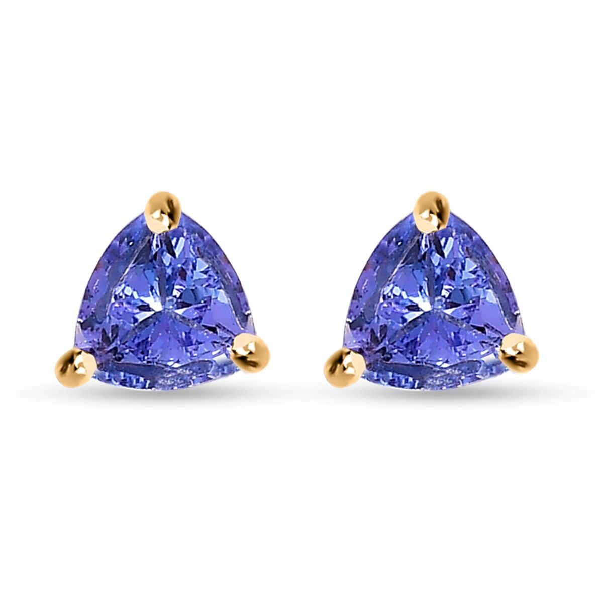 Tanzanite Stud Earrings in Vermeil Yellow Gold Over Sterling Silver 0.65 ctw image number 0