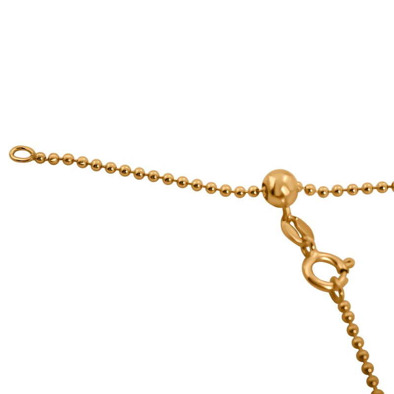 Beaded Chain Necklace in 14K YG Over Sterling Silver 4.0 Grams 24 Inches 