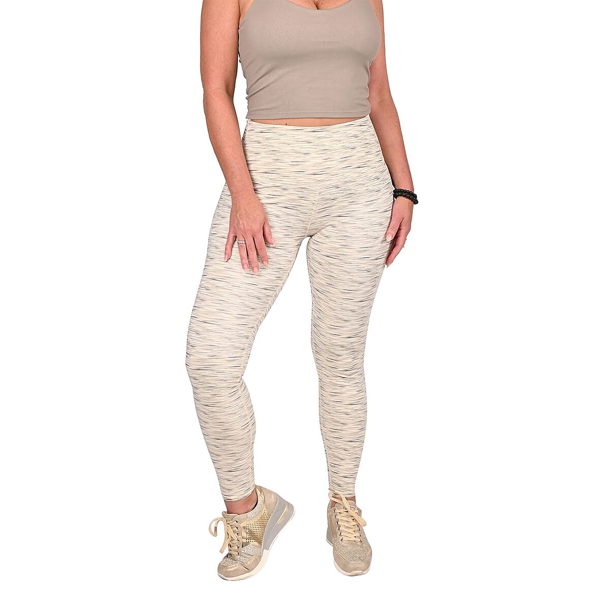 TAVI High Waisted Light Sand Stone Leggings - L image number 4