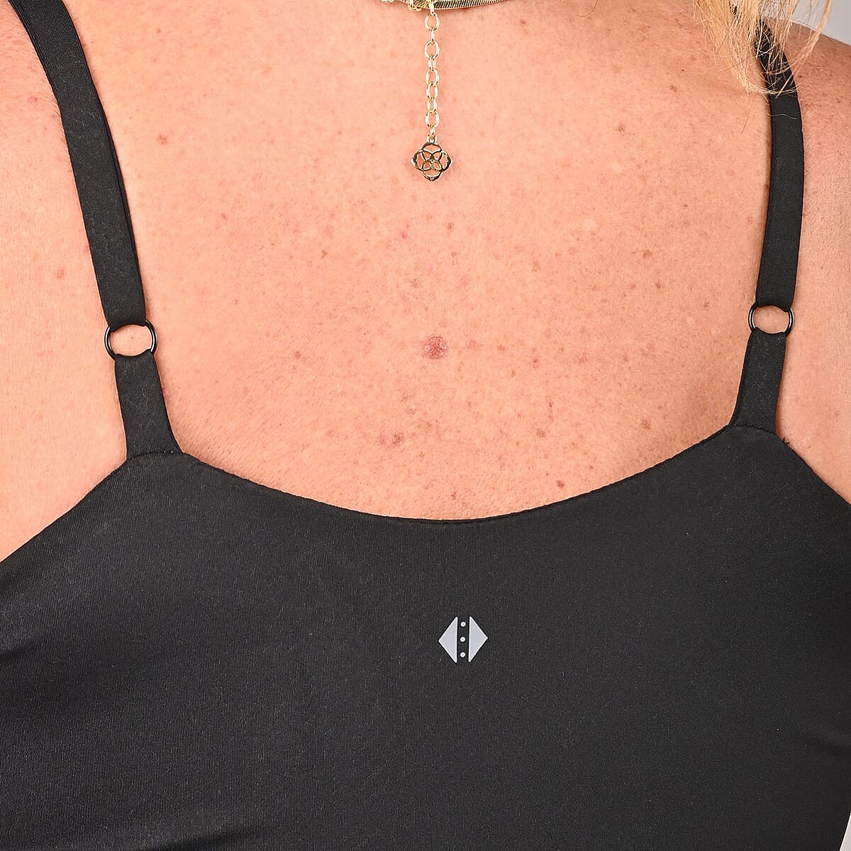 TAVI Black 75% Nylon and 25% Spandex Camisole Bra - L image number 4
