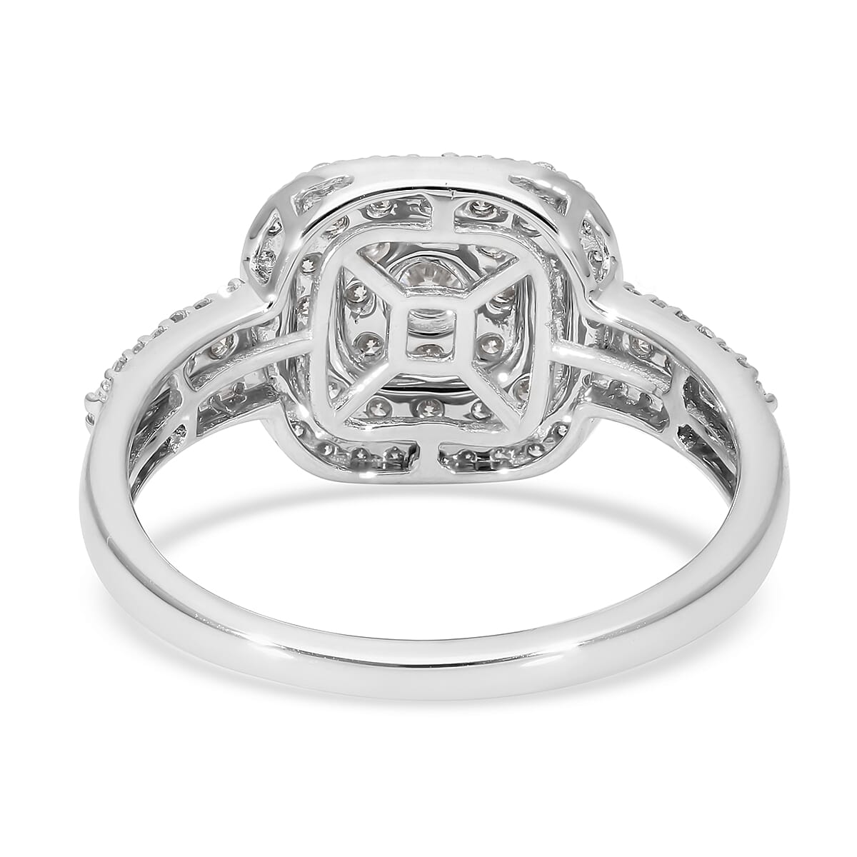 Rhapsody IGI Certified 950 Platinum E-F VS Diamond Ring (Size 9.0) 5.30 Grams 1.00 ctw image number 4