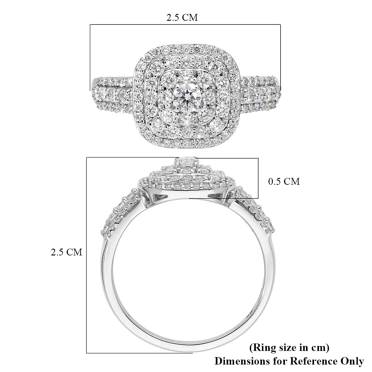 Rhapsody IGI Certified 950 Platinum E-F VS Diamond Ring (Size 9.0) 5.30 Grams 1.00 ctw image number 5