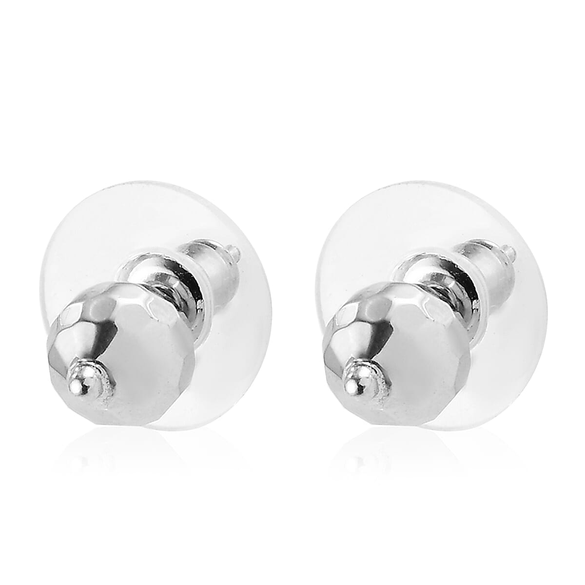 Platinum Over Sterling Silver Stud Earrings image number 3