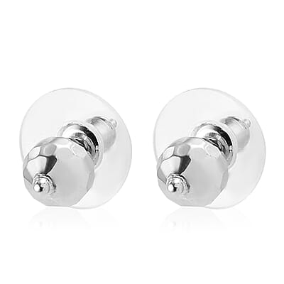 Platinum Over Sterling Silver Stud Earrings