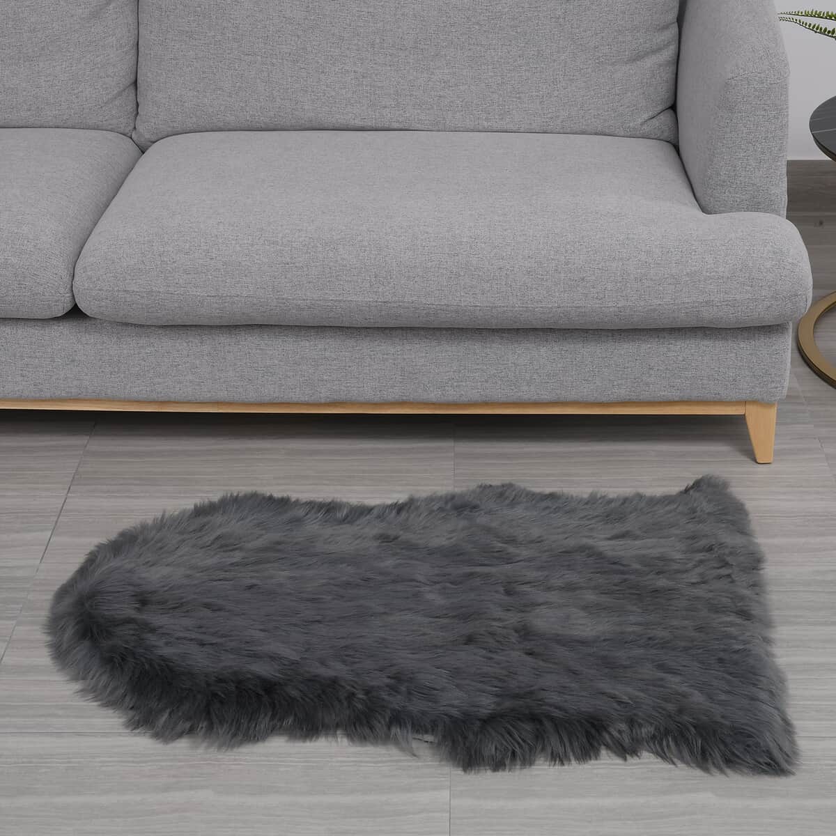 Homesmart Gray Faux Fur Carpet , Stair Carpet , Faux Fur Rug , Carpets for Living Room , Bedroom Carpet image number 0